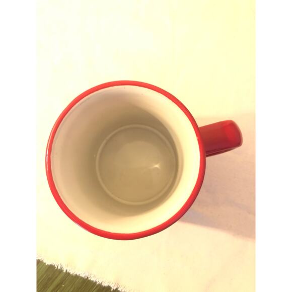 Hearth & Hand with Magnolia NWT 9.5oz Fair Isle Stripe Christmas Mug Cream/Red - Picture 3 of 6